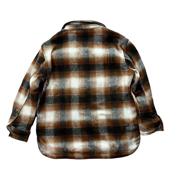 NWT Member's Mark Brown Plaid Ladies Shacket - Picture 9 of 11
